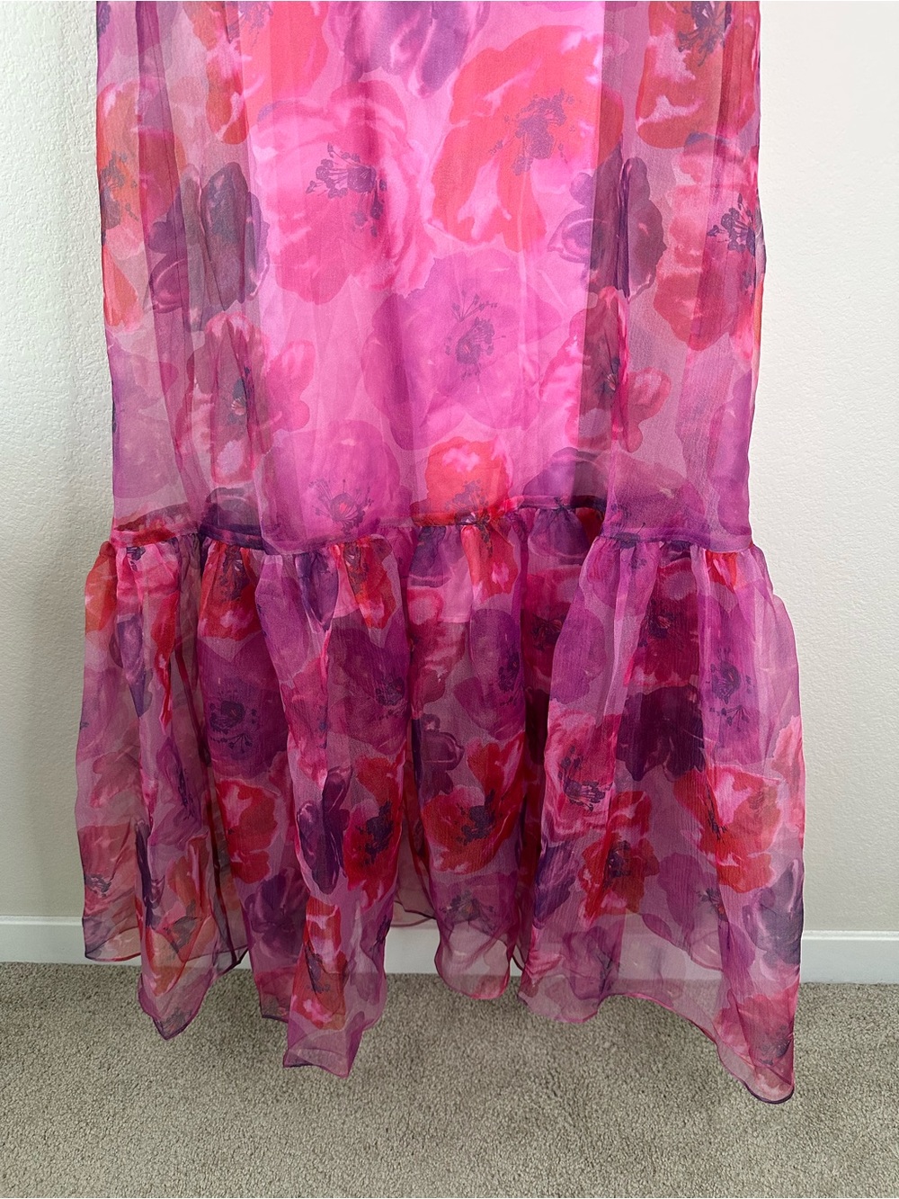 STAUD CALLUNA DRESS
MAGENTA
PAINTED FLORAL SZ XS NWT - Picture 4 of 8